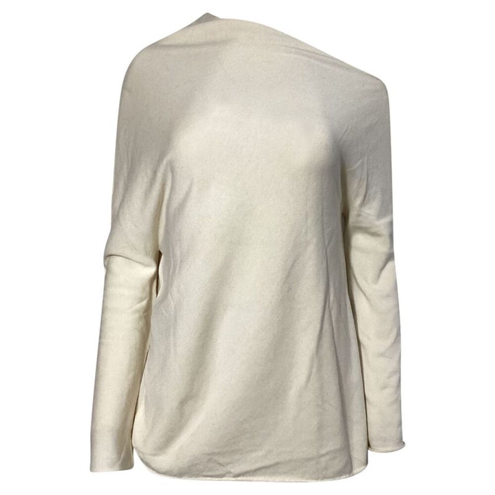 The Row Off The Shoulder Sweater in Cream Cotton